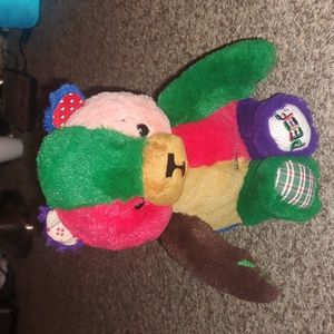 Peef The Christmas Bear Plush 1996 Squeaker 7" Tom Hegg Vintage Stuffed Animal